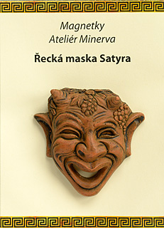 Řecká maska Satyra – magnetka